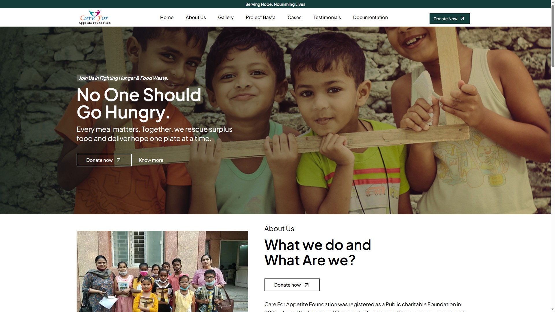 NGO website with CMS